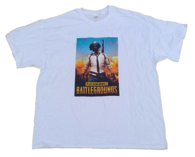Playerunknown's Battlegrounds men's t-shirt size 2XL graphic white cotton Gildan