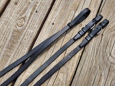 Redini da dressage CWD nere 1/2" Flat Curb Weymouth - fibbie SS - taglia intera - nuove senza etichette