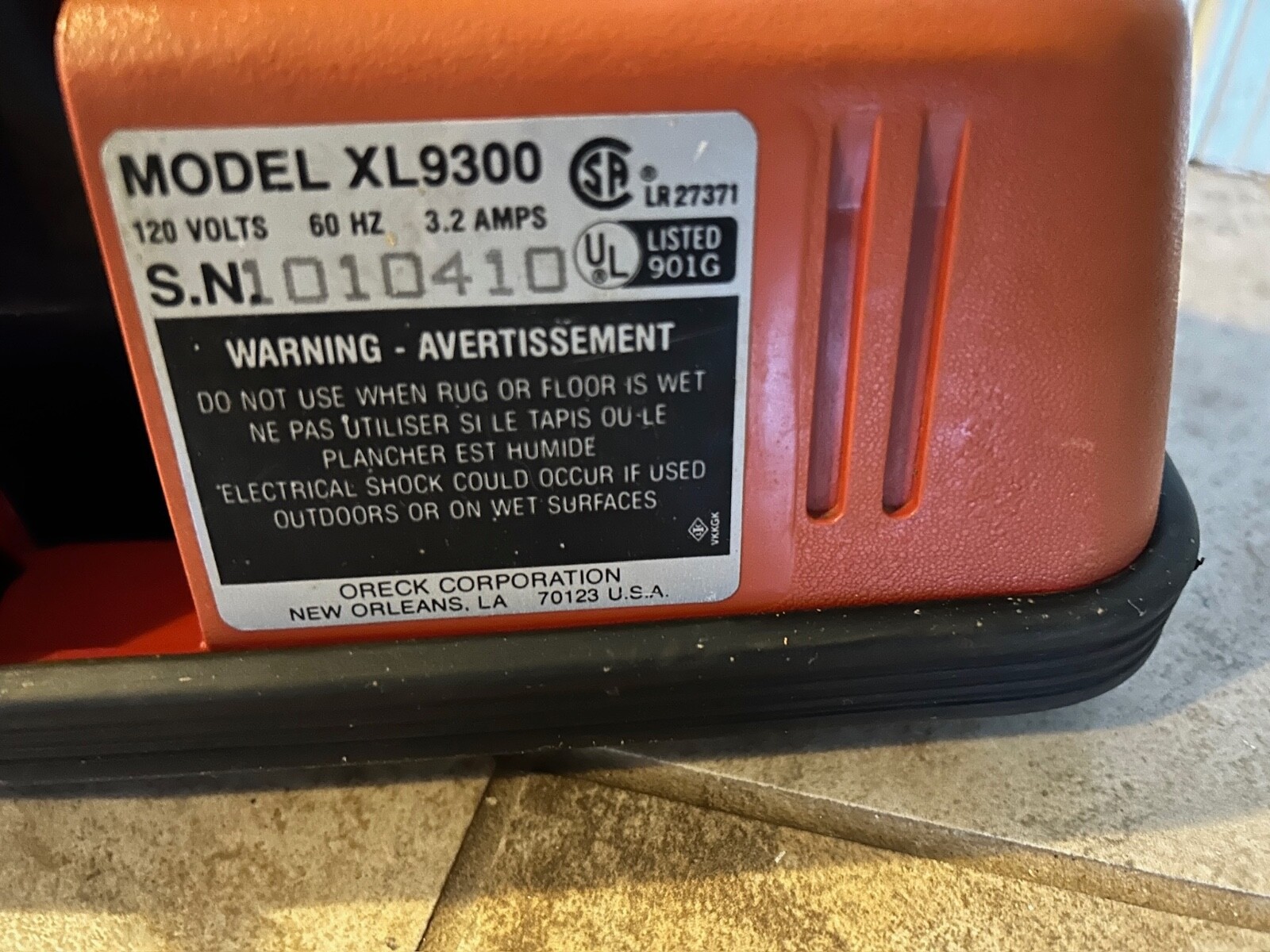 Oreck Commercial XL9300 Vacuum w/ Bags Works Clean (with User's