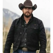 Men's Yellowstone Cole Hauser Rip Wheeler Stylish Denim Jacket Cotton