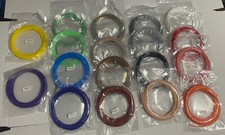 Filamento stampante 3D PLA 1,75mm lotto di 18 bobine campione assortite multicolore nuovo