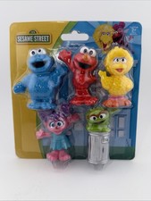 Sesame Street Oscar Cookie Monster Elmo Abby 5-Pack Collectible Mini Figures New