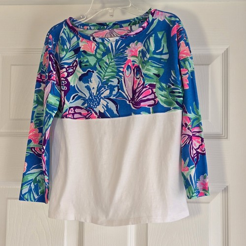 Lilly Pulitzer Mini Finn Size S 4/5 Pundy Blue Isle Be Back T Shirt Beach