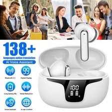 New Smart Voice Translator Wireless Bluetooth Earphones Multi 155 Languages  
