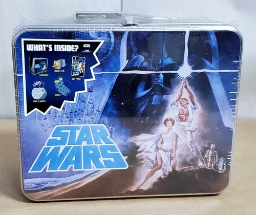 D-567 CULTUREFLY STAR WARS: A NEW HOPE EPISODE IV METAL LUNCH BOX GIFT SET-MIB!