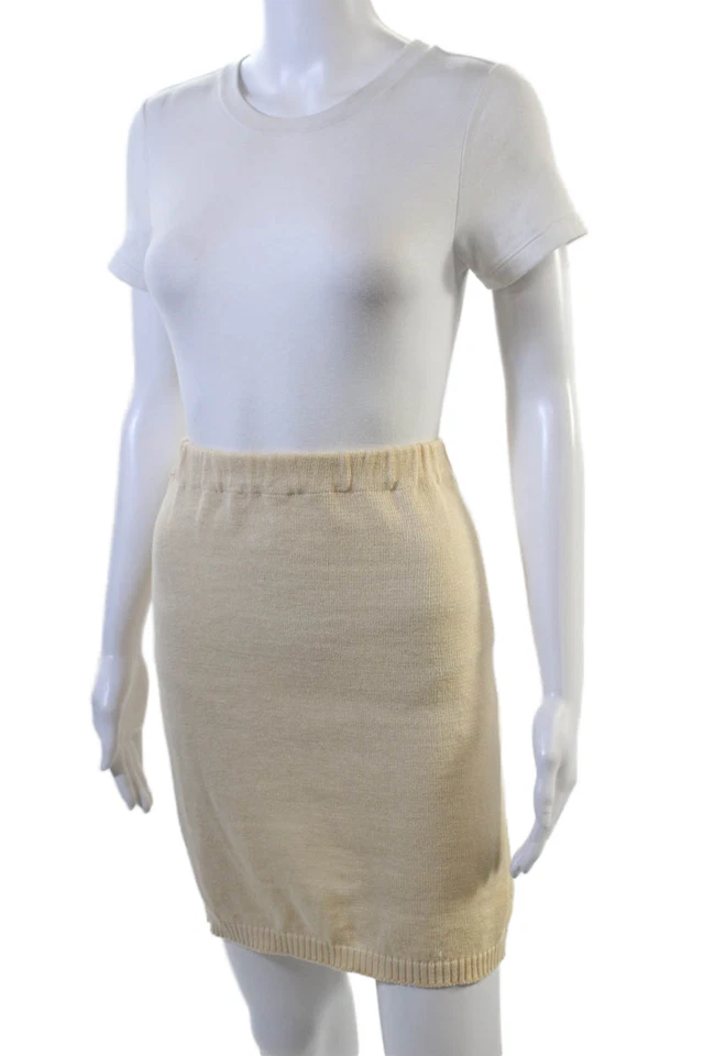 Minifalda Joseph Tricot Mujer Lino Cintura Elástica Beige Talla XS Foto 2 de 4