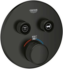 Grohe 29 137 Grohtherm Dual Function Thermostatic Valve Trim Only - Black