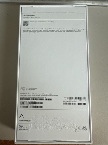 Apple iPhone 16 Pro Natural Titanium 256GB - Empty Box ONLY - 第 2/4 張圖片
