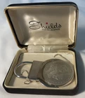 Vintage Shields Fifth Avenue 1889 Morgan Silver Dollar Coin Swivel Keychain Ring