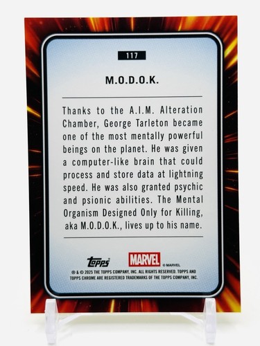 MODOK - SP YELLOW LAVA REFRACTOR #117 - 2025 Topps Chrome Marvel - Picture 2 of 2