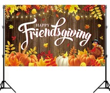 5.9x3.6 ft Friendsgiving Photo Booth Backdrop Pumpkin Harvest Fall Wall Decor
