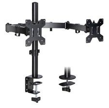 BONTEC Dual Monitor Stand Adjustable Arm Desk Mount for 13-27 Inch Screens UK