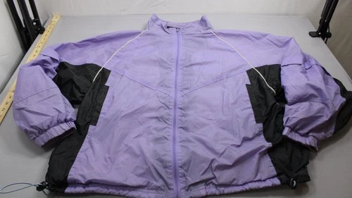 Vintage BCG Body Conditioning Gear Windbreaker Track Jacket Purple Black Mens XL - product listing photo