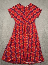 Soft Surroundings Dress Tie Dye Knit Purple Orange Stretch Medium M Rayon