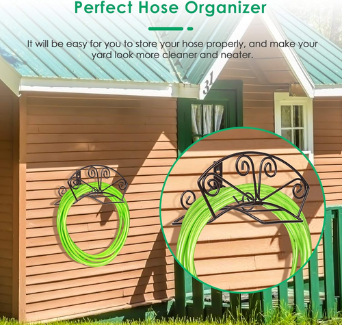 Garden Hose Holder Heavy Duty Water Hose Holder Holds 150 FT Hoses Solid Metal H - Picture 6 of 12