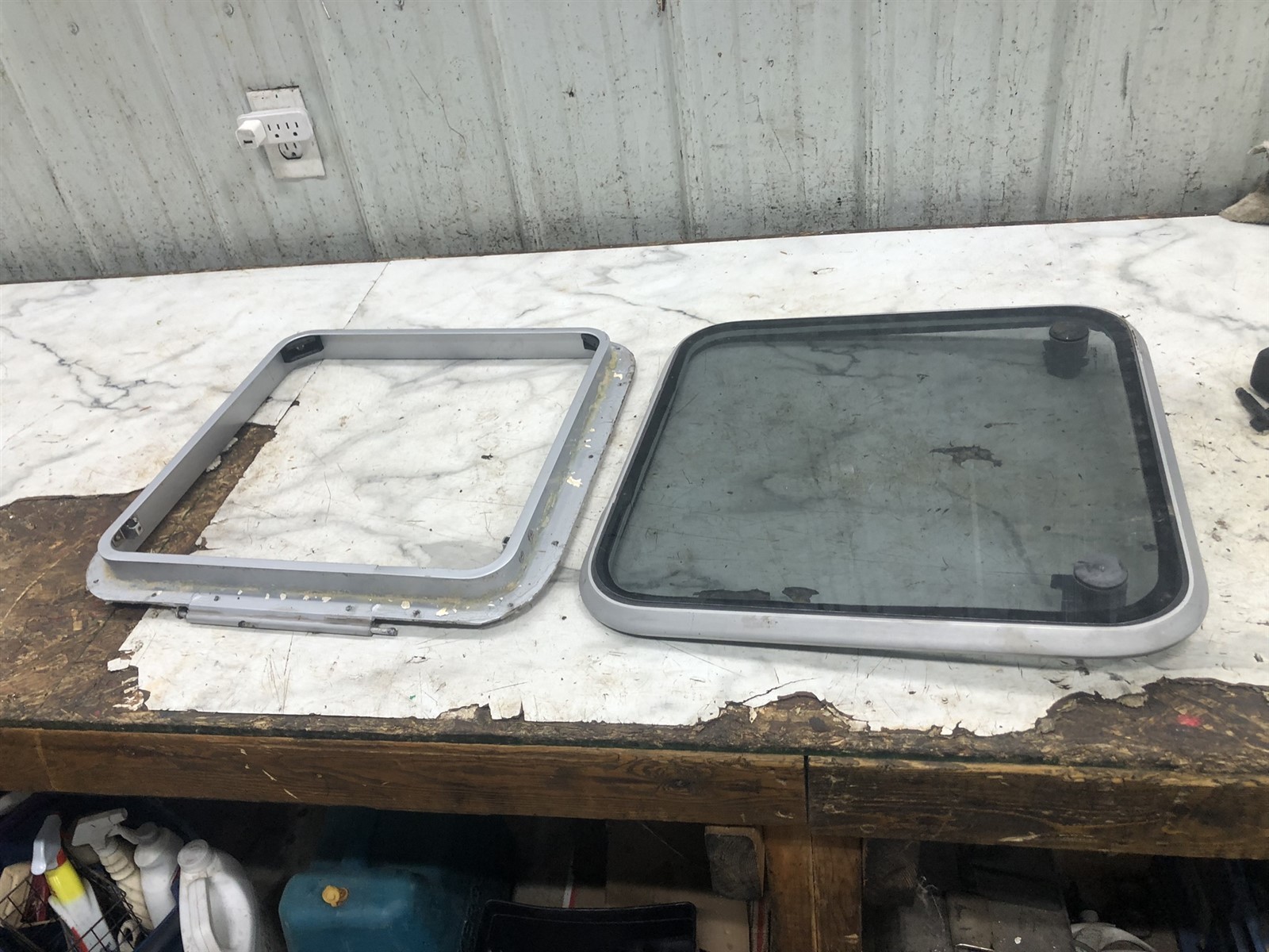87 Renken 2052 Boat 16 x 16 in inch square hatch window