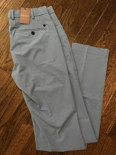 NWT Peter Millar Surge Pants Mens Size 34 x 34 Light Blue MF24XB00FB $185