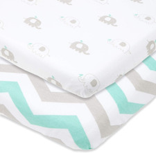 Pack and Play Sheets Fitted   Compatible with 4Moms Breeze plus Playard  Breeze