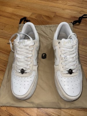 A Bathing Ape Bape Sta Beige Calf Hair Japan Size 11