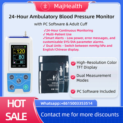 24hr Ambulatory Blood Pressure Monitor - Comfortable Wear, Detailed Report