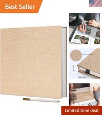 Chic Self-Adhesive Photo Album - 40 Pages for Cherished Memories in Linen Cover