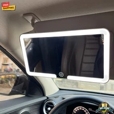 1 pc LED Car Sun Visor Makeup Mirror HD Rechargeable Vanity Fill Light