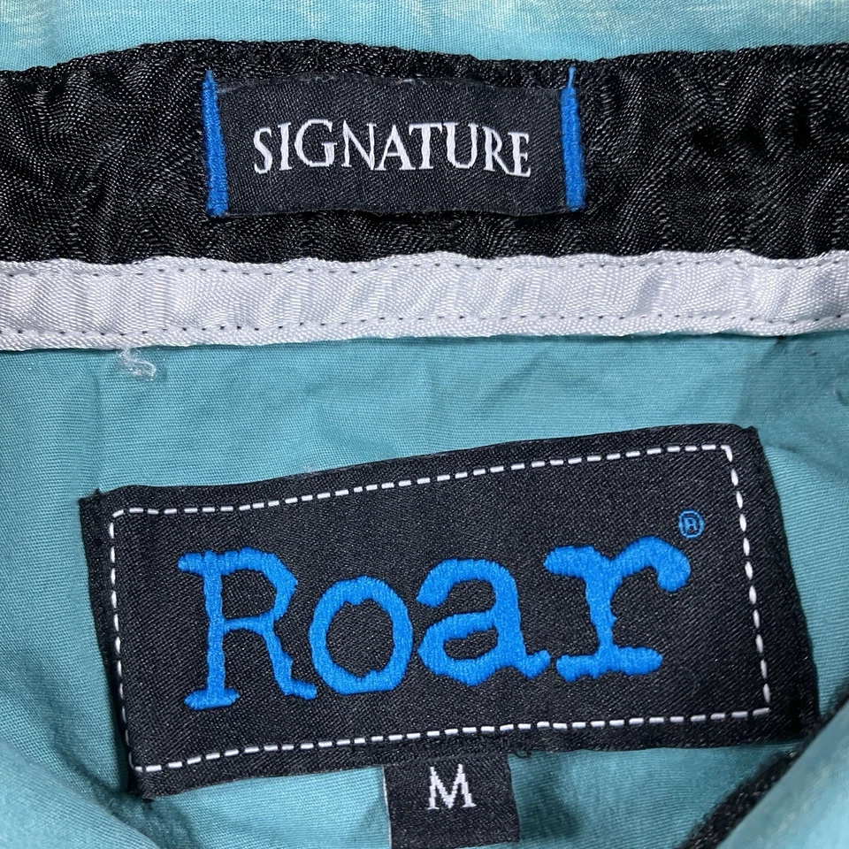 Camisa Roar Para Hombre Mediana Verde Diseño Bordado Manga Larga Abotonada Foto 4 de 4