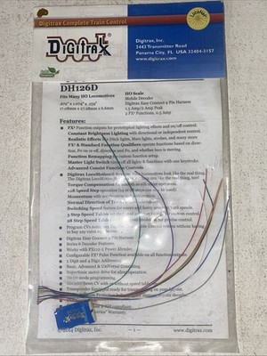 Digitrax DH126D 1.5 Amp Economy HO Scale Wired Mobile Decoderder - Blue