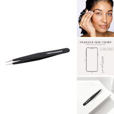 Tweezerman Stainless Steel Point Tweezer - Eyebrow Precision Tweezers Facial