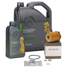 6L ORIGINAL 5W30 MB 229.52 + HIRSCHER Ölfilter für MERCEDES M260 M264 M270 M274