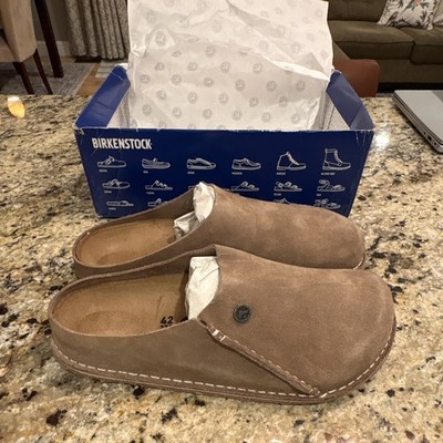 Birkenstock Zermatt Premium Suede Taupe Slip-On Clogs Men s EU 42 US size 9 