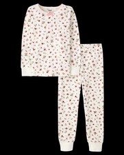 NEW GYMBOREE GIRLS TWO PIECE FLOWER THERMAL PAJAMAS SIZE 6