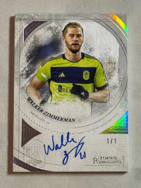 2025 Topps Chrome MLS Renaissance Platinum Walker Zimmerman Auto 1/1 #RA-ZN1