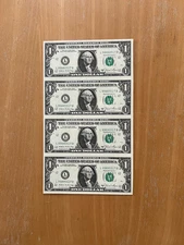 $1 1981A - LB PRODUCTION RUN IN VERY NICE 4 NOTE UNCUT SHEET