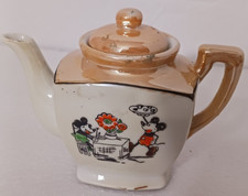 1930  s Lusterware Mickey Minnie Mouse Child Tea pot replacement from set JAPAN