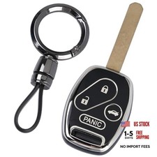 WJS Key Fob Cover, Car Key Case Shell Protector Compatible with 2003-2015 Black