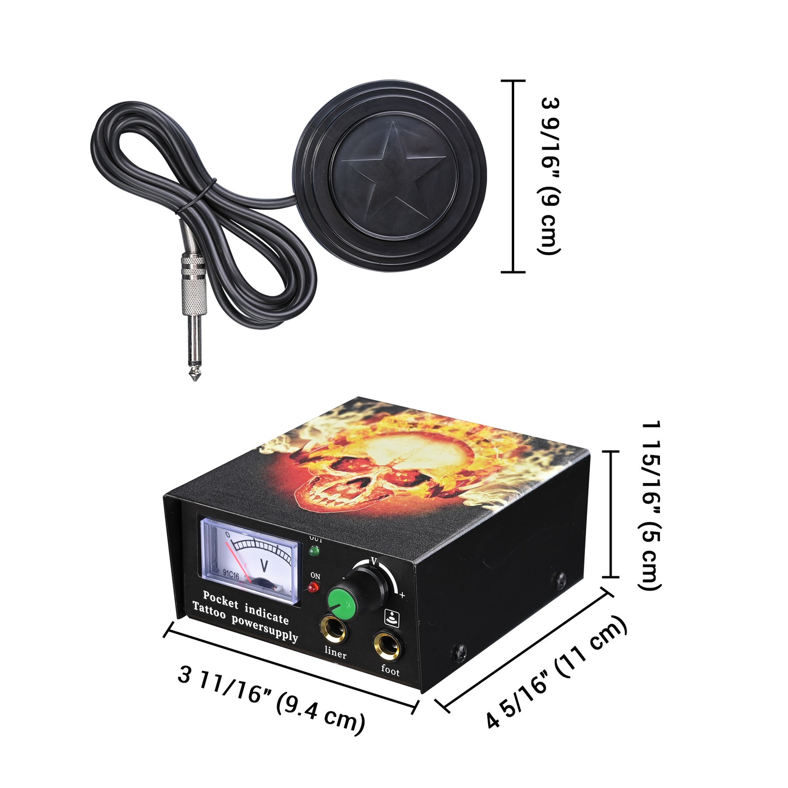 Complete Tattoo Starter Kit 2 Machine Gun 40 Inks Power Supply Needle Grip Tip