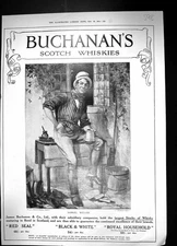 Antique Old Print 1914 Advertisement Buchanan'S Scotch Whisky Samuel Weller