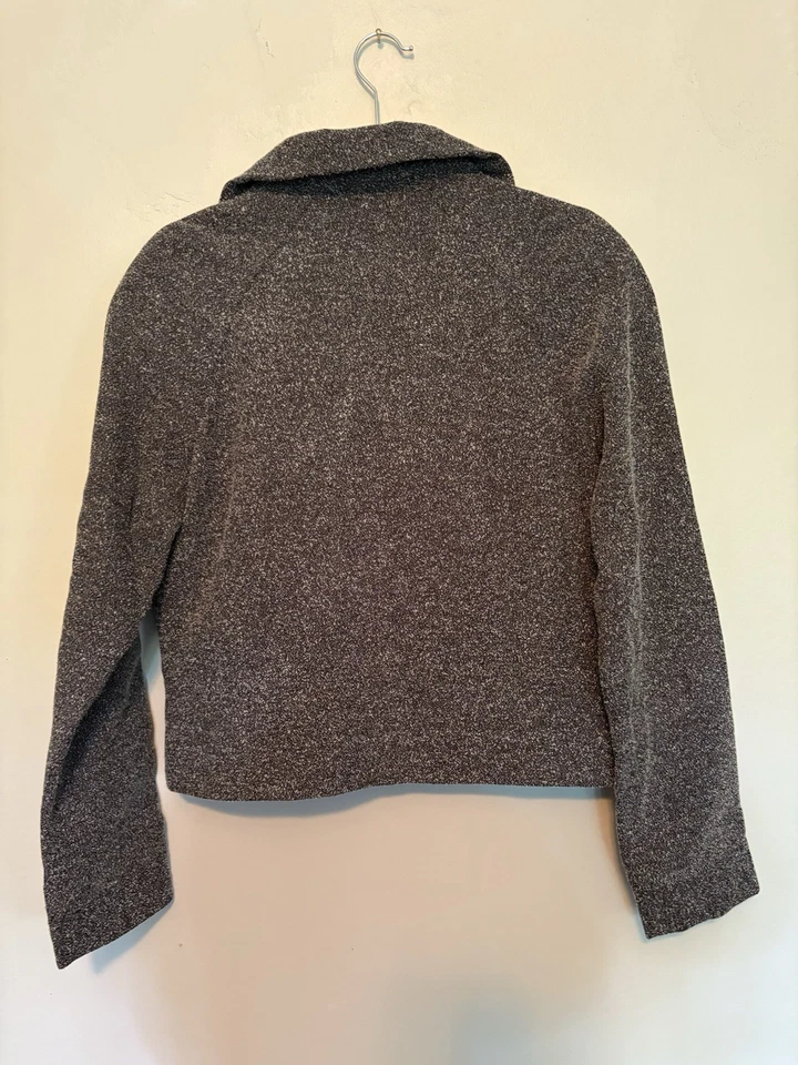 Chaqueta De Colección Newport News Para Mujer Talla 8 Gris Moteado Manga Larga Foto 3 de 4