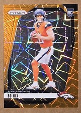 BO NIX ORANGE LAZER COLOR MATCH PRIZM ROOKIE CARD - 2024 PANINI PRIZM FOOTBALL 