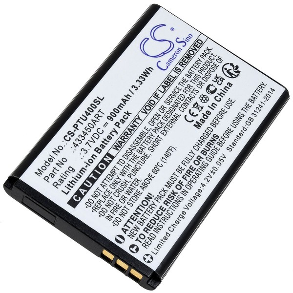 Akku Kompatibel Mit Panasonic Typ 433450ART 3,7V 900Mah/3,3Wh Li-Ion Schwarz-image