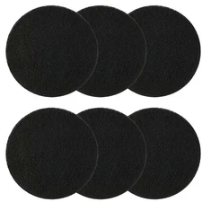 Round Activated Charcoal Filters Black 6.7" for Kitchen Compost Bin 6 Pack 1cm
