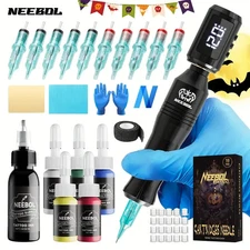 Complete Wireless Tattoo Kit Tattoo Machine with Power Supply Halloween Gift