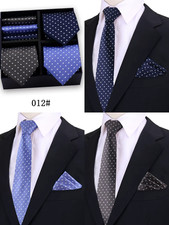3pc Box Set Slim Necktie and Matching Pocket Square/8cm
