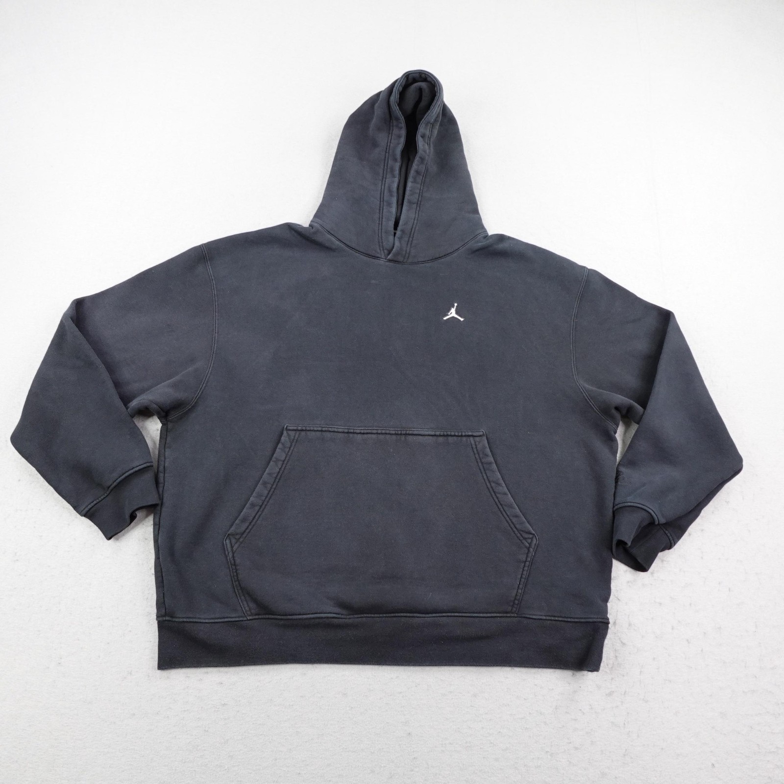 Jordan Hoodie Mens 2XL XXL Black Essentials Pullover Fleece Jumpman Sweatshirt