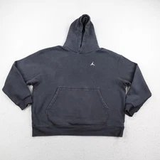Jordan Hoodie Mens 2XL XXL Black Essentials Pullover Fleece Jumpman Sweatshirt
