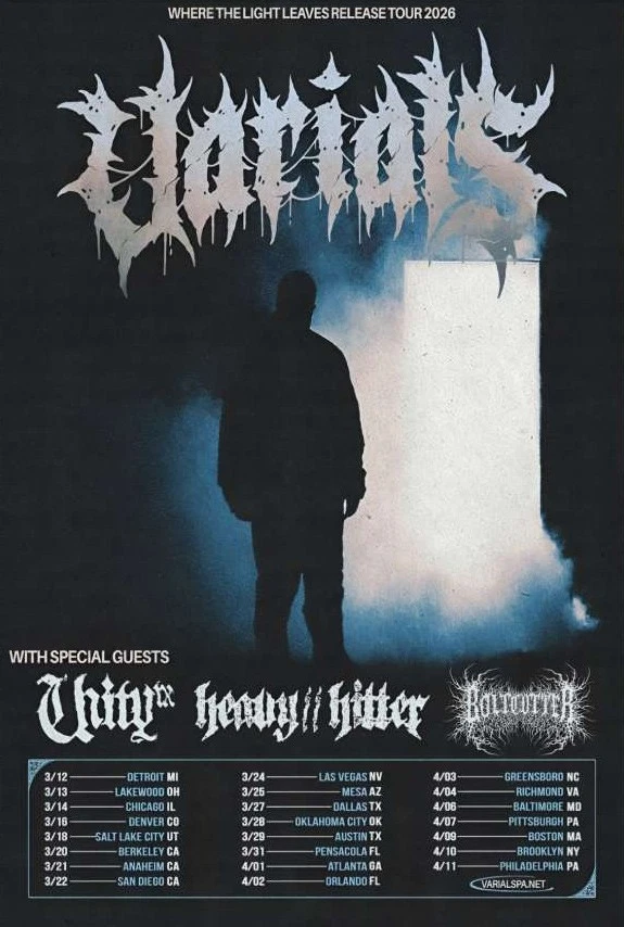 VARIALS Release Tour 2026 Concert Poster