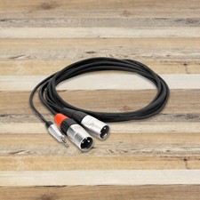 Open Box Hosa HMX-006Y 6-foot Pro 1/8" 3.5 mm TRS to Dual XLR Male Breakout Y-
