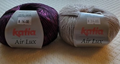 KATIA Air Lux Yarn Extra Fine Merino Viscose Fingering Yarn 50g 328yds New