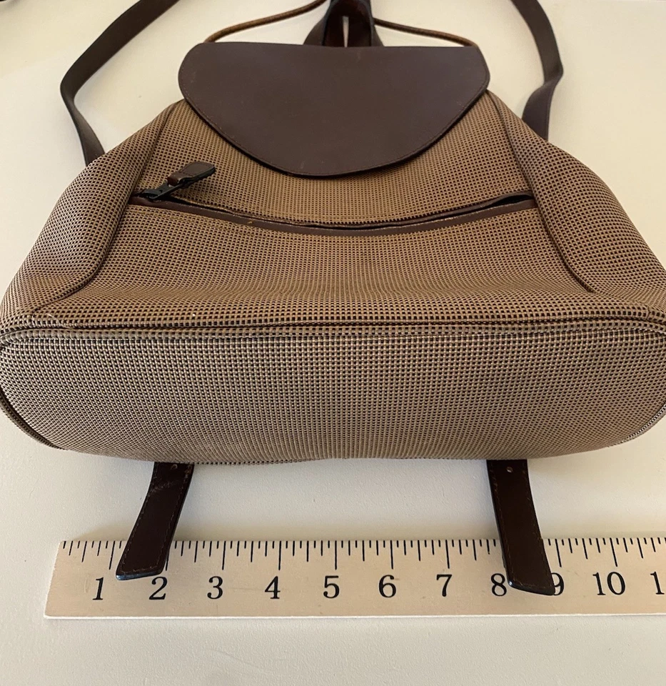 LL Bean Mochila Vintage Cuero Marrón Mochila Boho Viaje Hombres Mujeres Viaje Foto 2 de 4